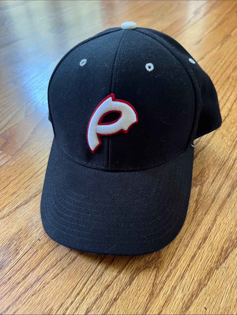 Pekin Dragons 7 1/8 Black Baseball Cap with White & Red Logo